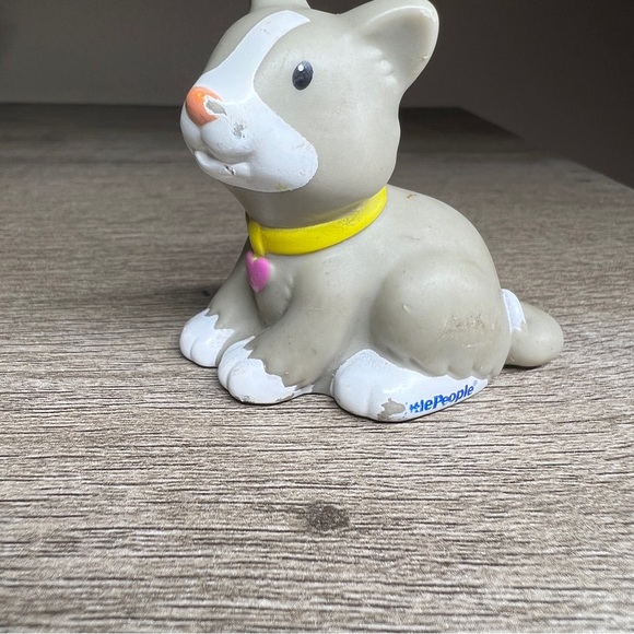 Little People Gray Kitty Cat Replacement 2012 Tessa Mattel 2” Cake Topper - Picture 11 of 11